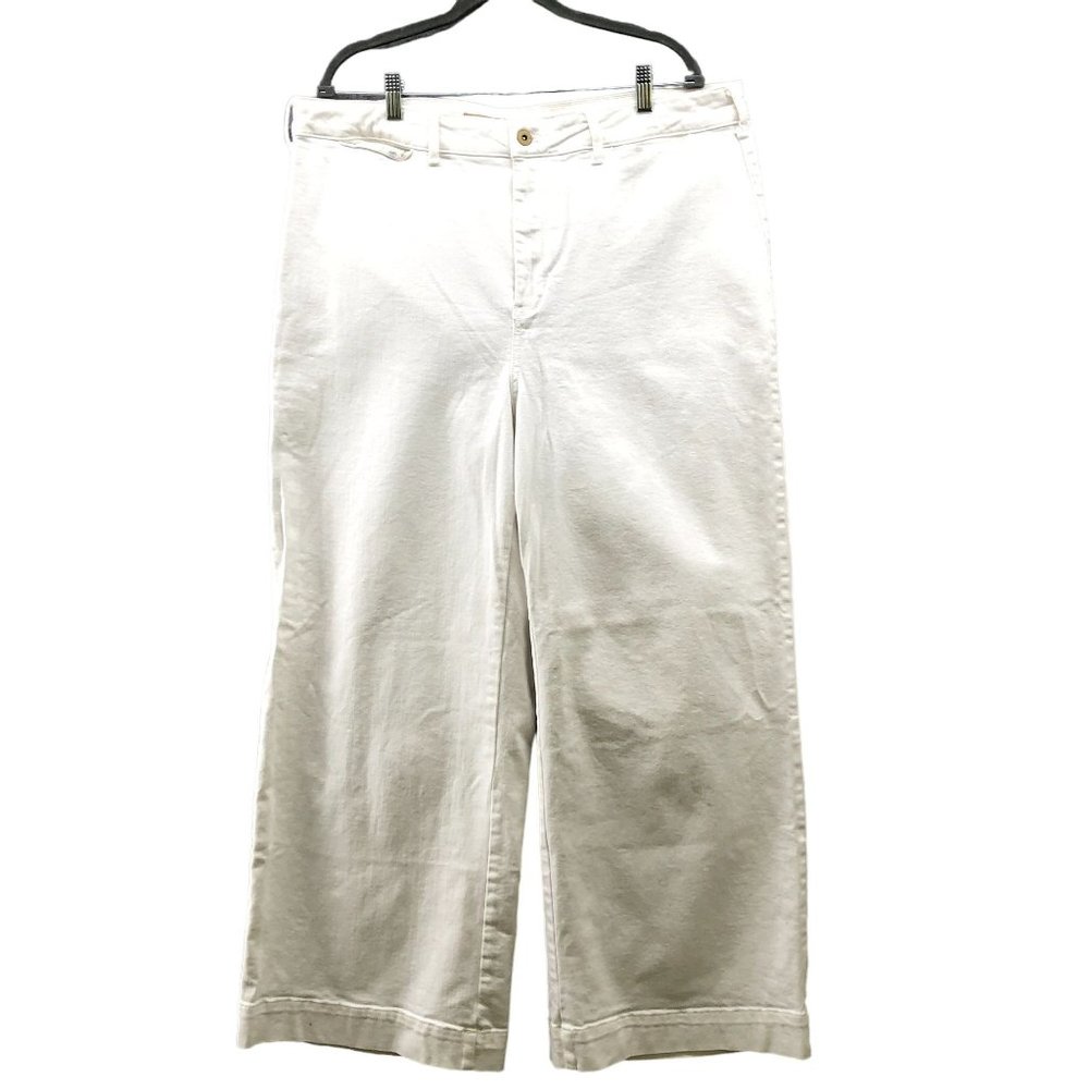 Pilcro White Flare & Wide Leg Jeans